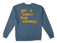 Strait Eyes Crew Fleece - Blue