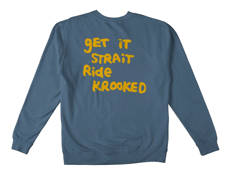 Strait Eyes Crew Fleece - Blue