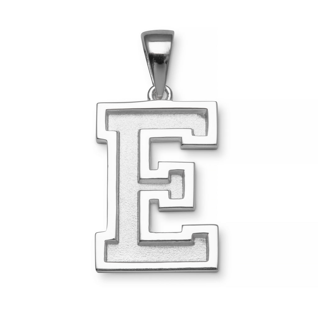 Varsity Initial Sterling Silver - E