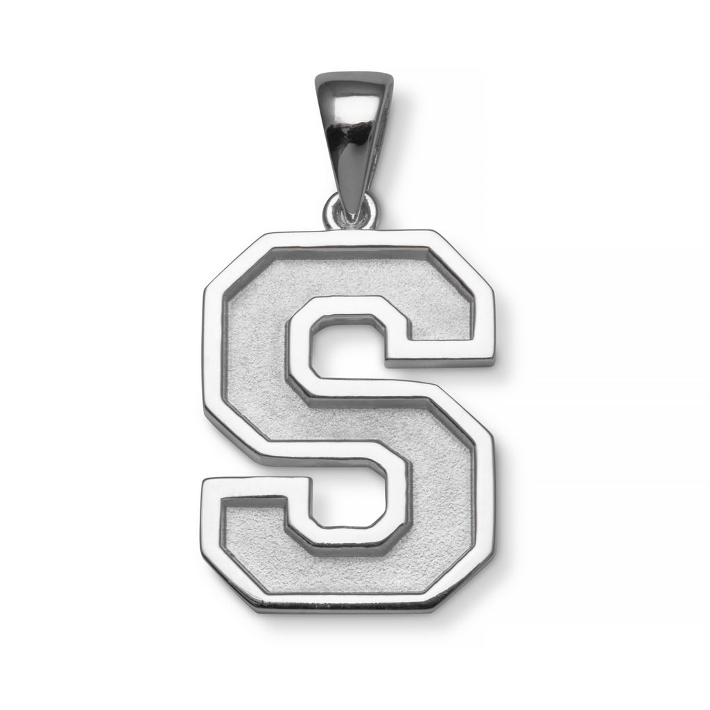 Varsity Initial Sterling Silver - S