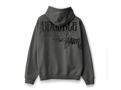 S-Double - World Wide Roots Hooded Fleece - Seagrass