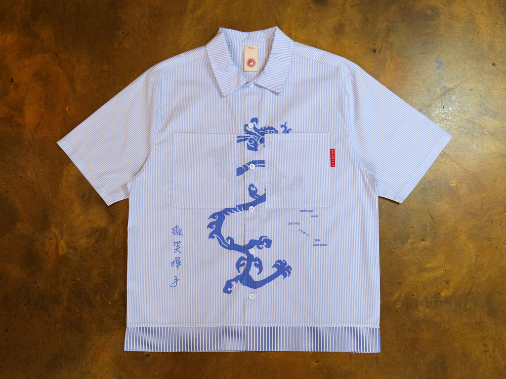 Canton Short Sleeve Shirt - Blue / White