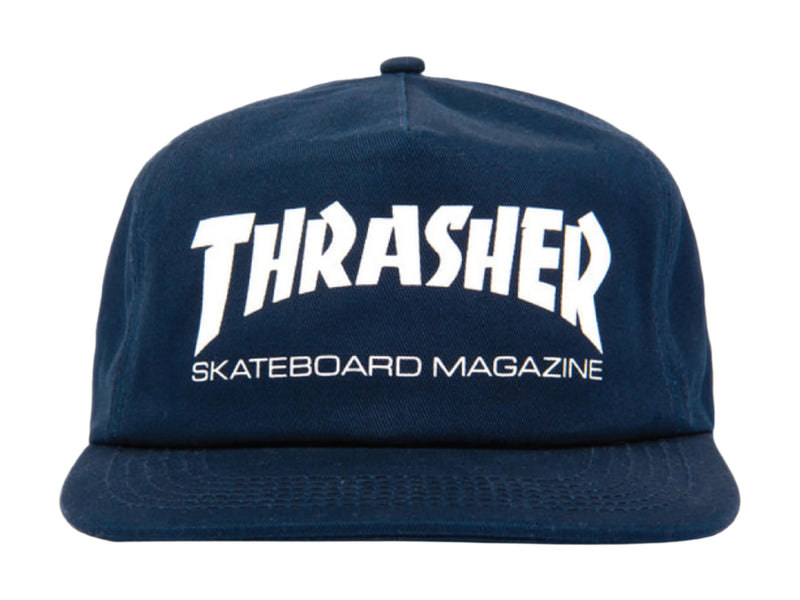 Skate Mag Snapback - Navy / White