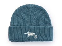 Shawn Script Mid Beanie - Marine Blue