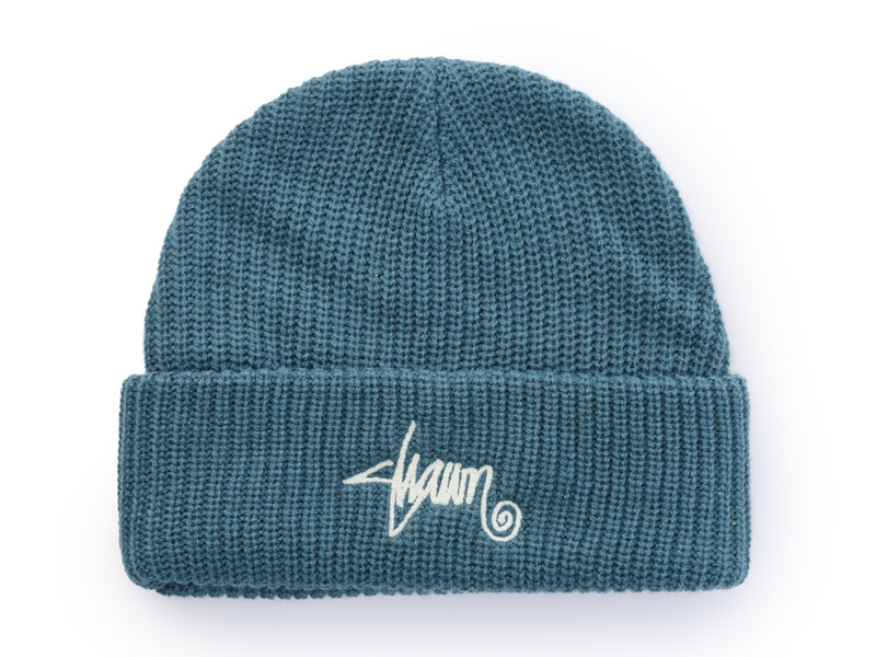 Shawn Script Mid Beanie - Marine Blue