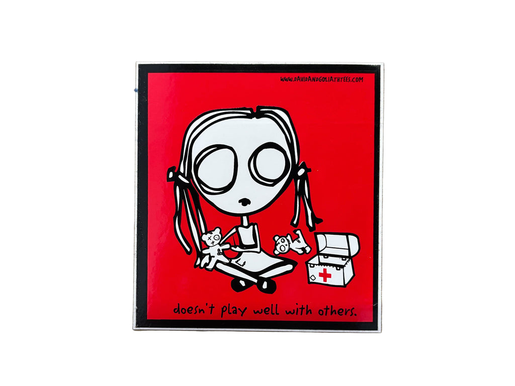 Vintage Play Well Sticker