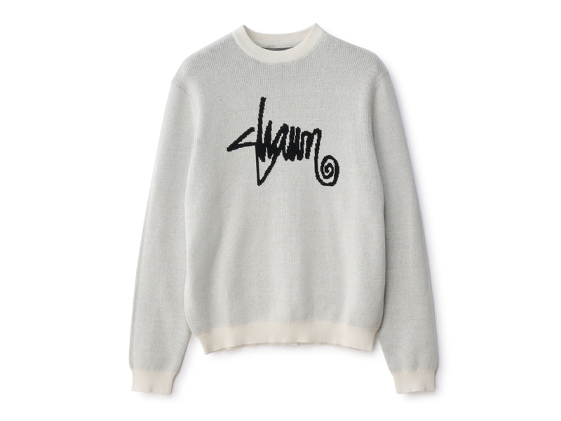 Shawn Script Knit - White