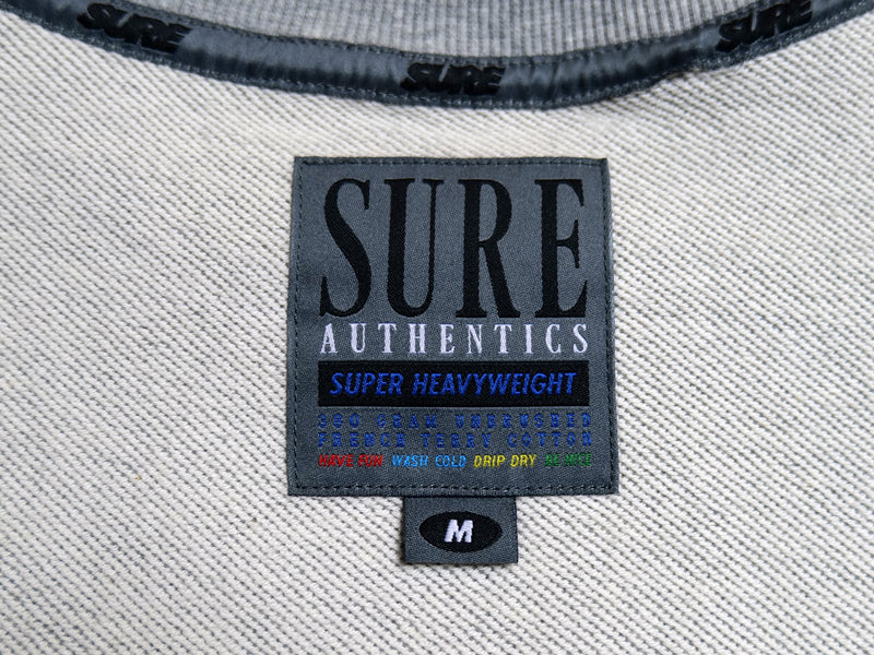 Authentics Embroidered Super Heavyweight Crew - Athletic Heather / Blue