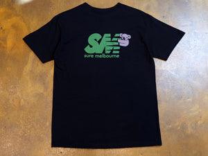 Clippy T - Black / Dark Green