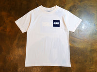 Banner Square T-Shirt - Cream / Navy / White