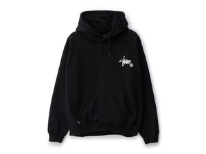 Shawn Script Hooded Fleece - Black