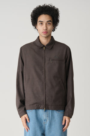 Gaberdine Zip Jacket - Brown