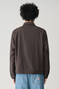 Gaberdine Zip Jacket - Brown