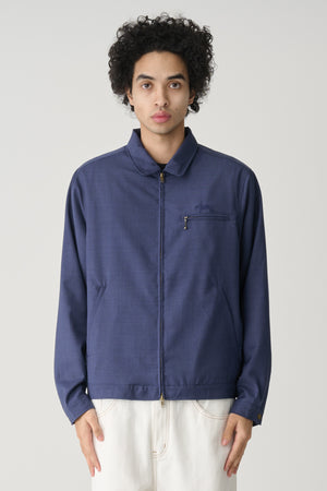 Gaberdine Zip Jacket - Navy