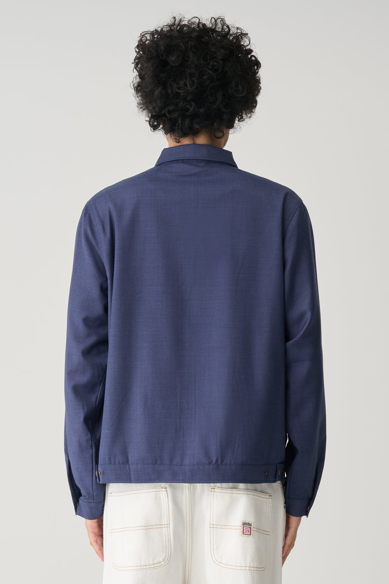 Gaberdine Zip Jacket - Navy