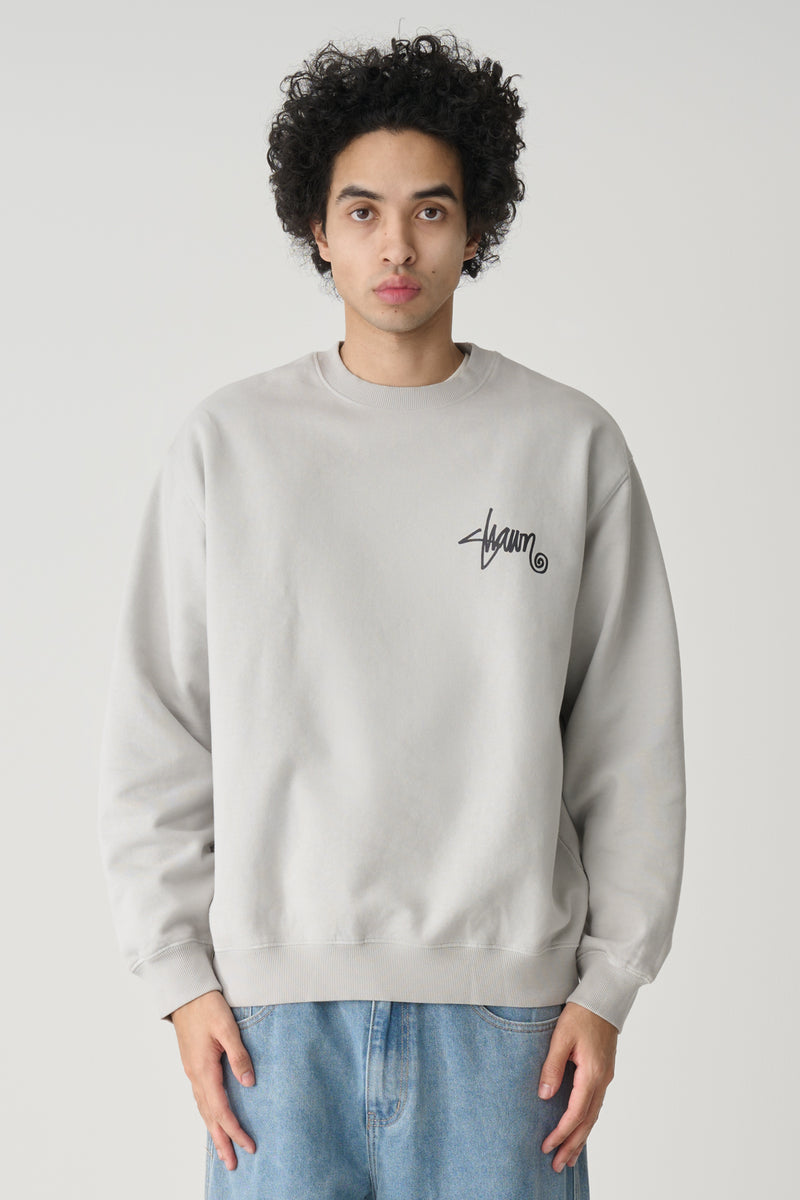 Roots Dot Crew Fleece - Washed Grey