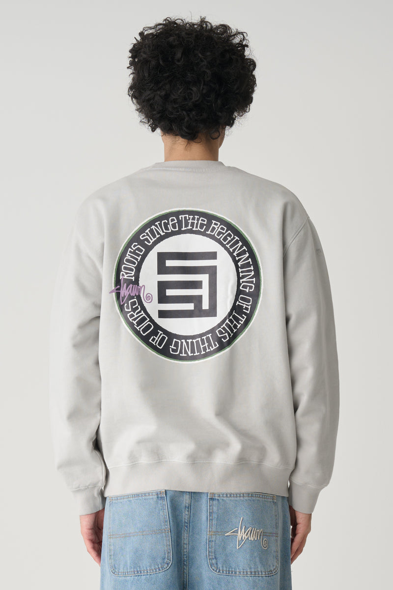 Roots Dot Crew Fleece - Washed Grey