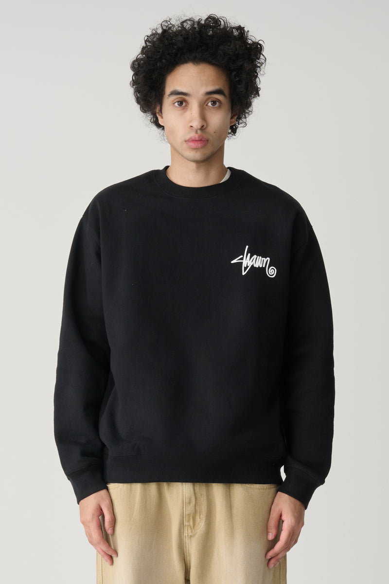 Roots Dot Crew Fleece - Black