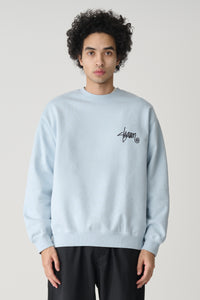 Roots Dot Crew Fleece - Washed Baby Blue