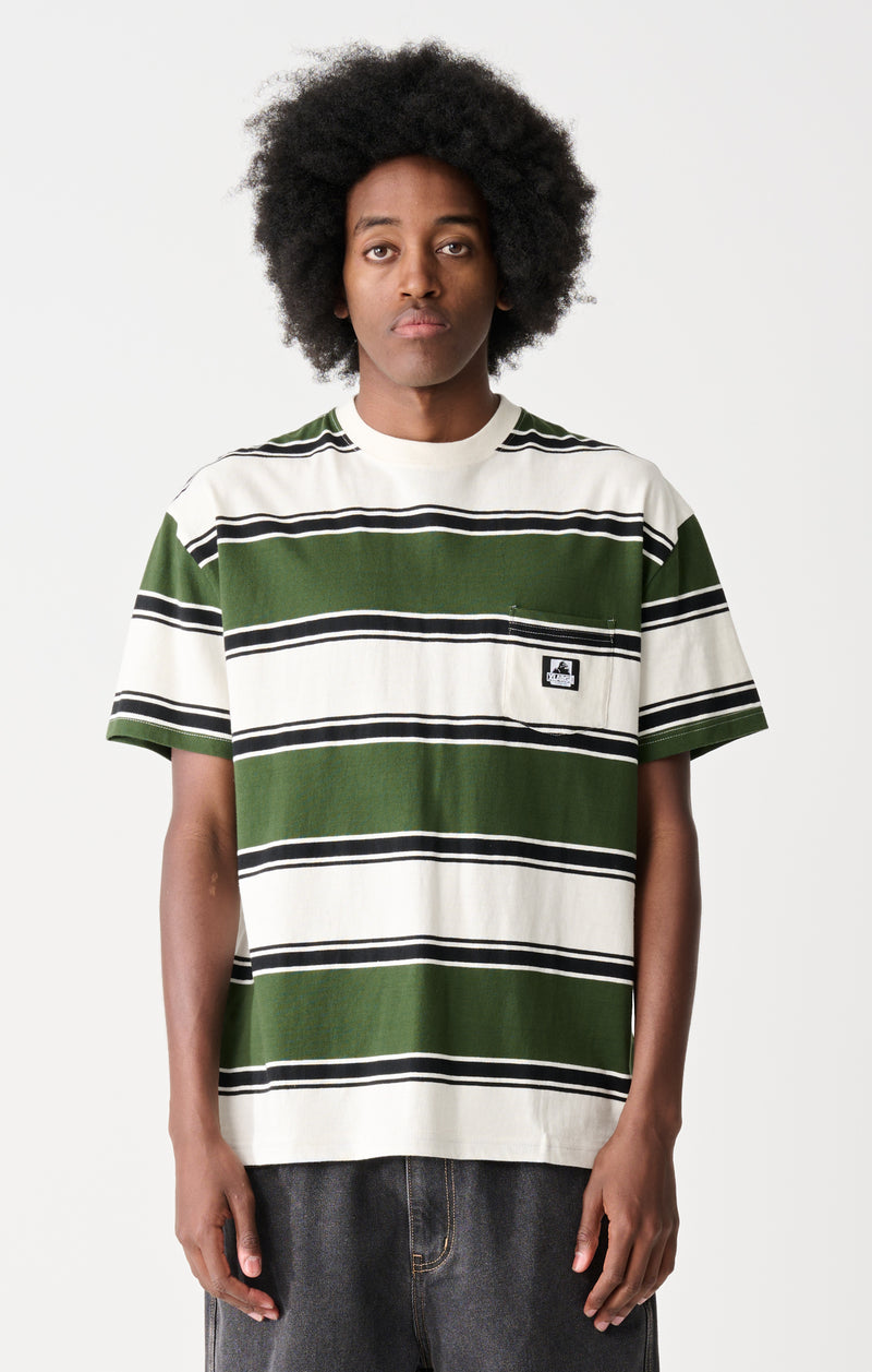91 Pocket Stripe T-Shirt - Forest