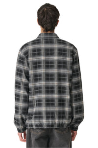 Blended Check Zip Jacket - Black