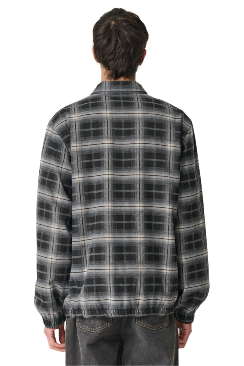 Blended Check Zip Jacket - Black