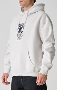 Crown Dot Hooded Fleece - Silver