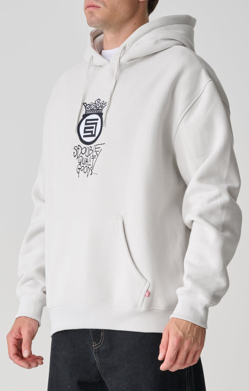 Crown Dot Hooded Fleece - Silver