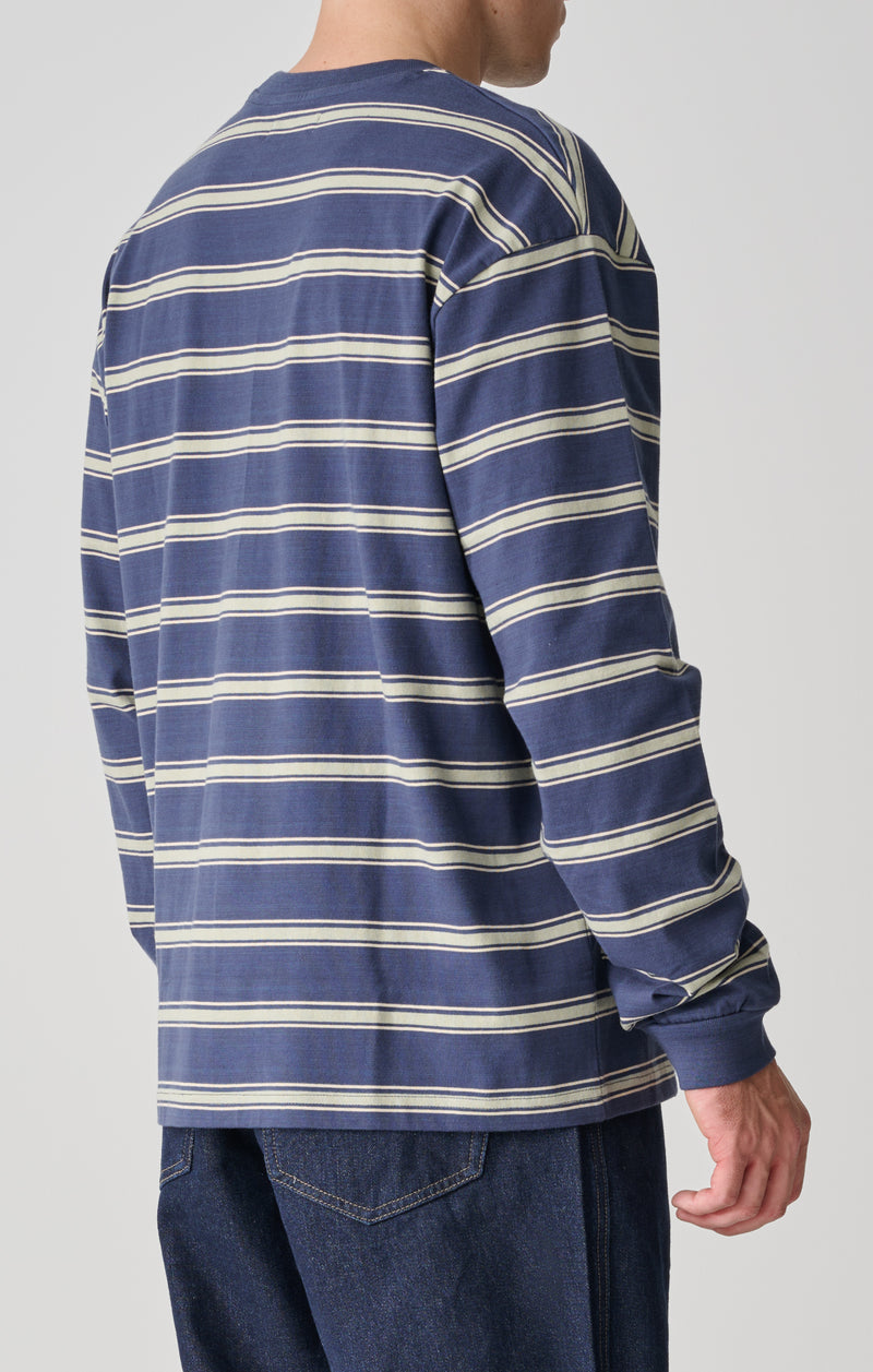 Big Stripe Long Sleeve T-Shirt - Navy