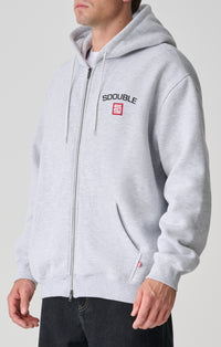 Cities Zip Thru Hooded Fleece - Ash Heather