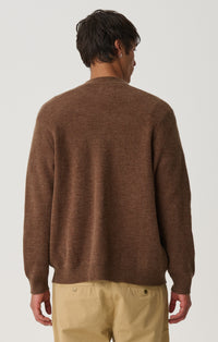 Knit Script Cardigan - Chocolate