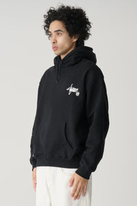 Shawn Script Hooded Fleece - Black