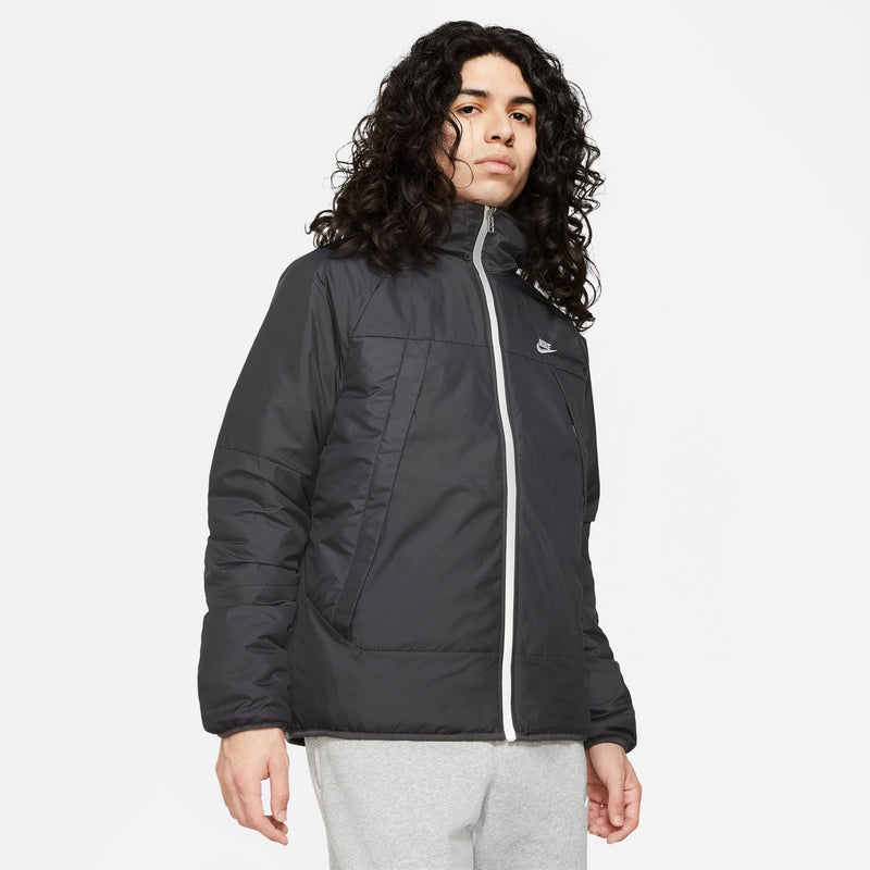 Nike Sportswear Therma-FIT Legacy Hooded Jacket - Black / Dark Smoke Grey / Sail