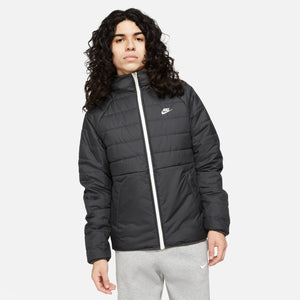 Nike Sportswear Therma-FIT Legacy Hooded Jacket - Black / Dark Smoke Grey / Sail