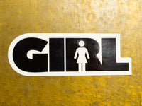 Girl Shadow Text Sticker - Multi