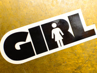 Girl Shadow Text Sticker - Multi