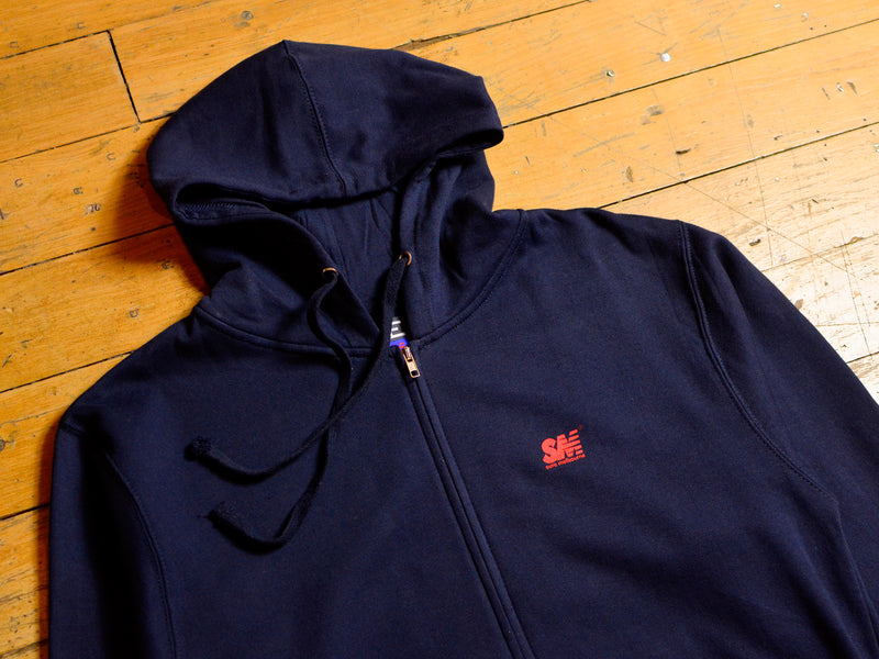 SM Classic Logo Zip Hood - Navy