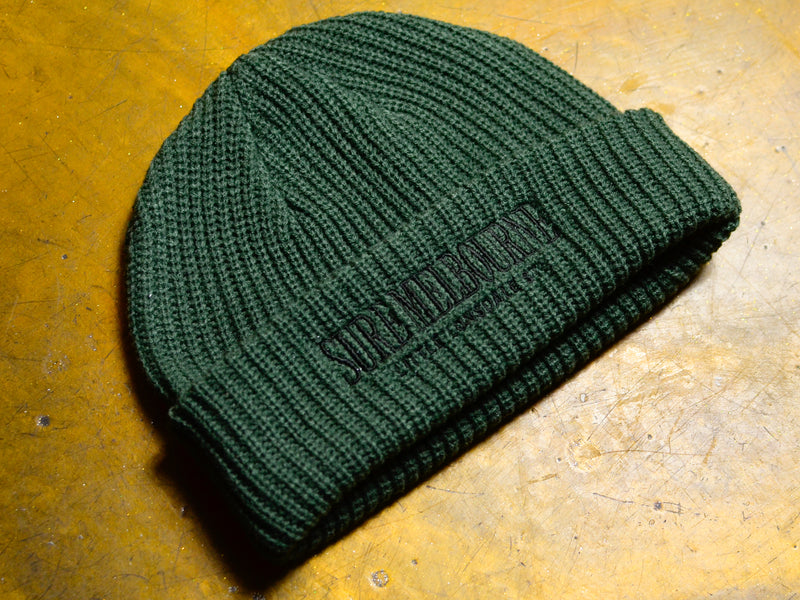 Little Lonsdale St. Cable Beanie - Khaki Green
