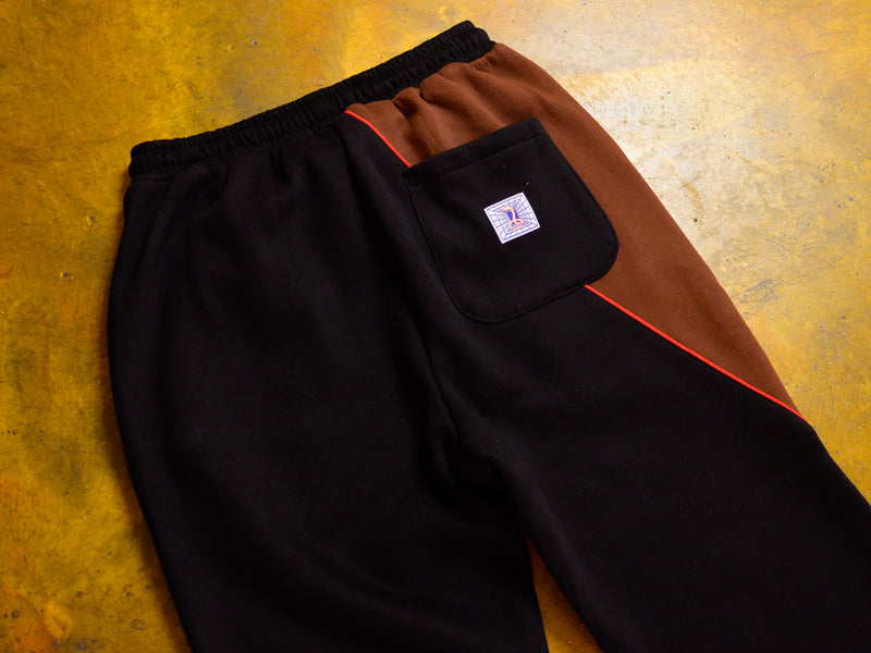 Motion Fleece Track Pant - Brown / Black