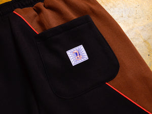 Motion Fleece Track Pant - Brown / Black