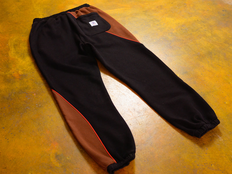 Motion Fleece Track Pant - Brown / Black