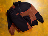 Motion Fleece Track Pant - Brown / Black