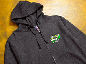 Heartbeat Zip Hood Fleece - Charcoal