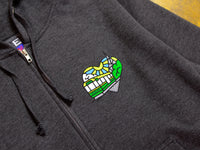 Heartbeat Zip Hood Fleece - Charcoal