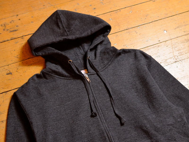 Independent Fleece Blank Zip Hood - Charcoal