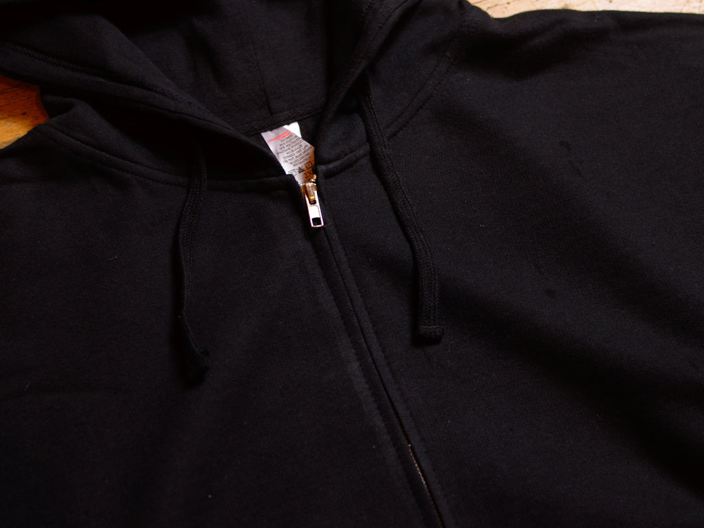 Independent Fleece Blank Zip Hood - Black